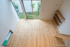 約4mの吹き値天井(リビング)